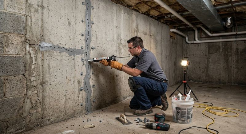 Basement Crack Repair in Towson, MD