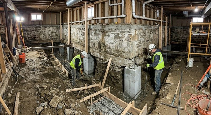 Basement Underpinning in Towson, MD