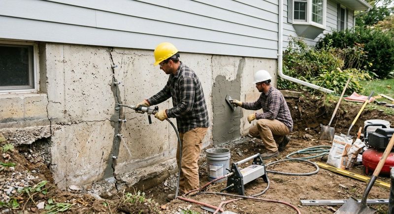 Cracked Foundation Repair in Monkton, MD