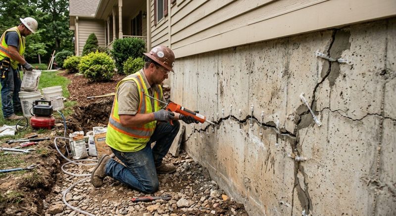 Cracked Foundation Repair in Monkton, MD