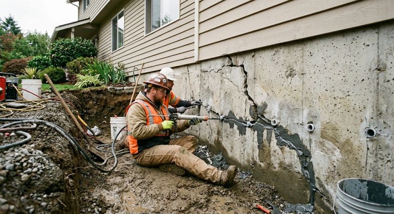 Cracked Foundation Repair in Owings Mills, MD