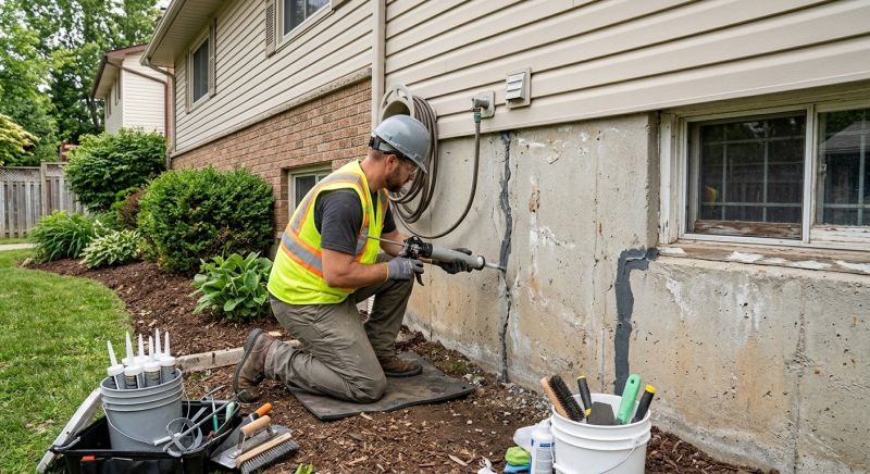 Foundation Crack Sealing in Towson, MD