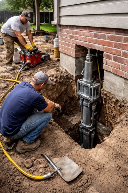 Foundation Pier Repair in Towson, MD