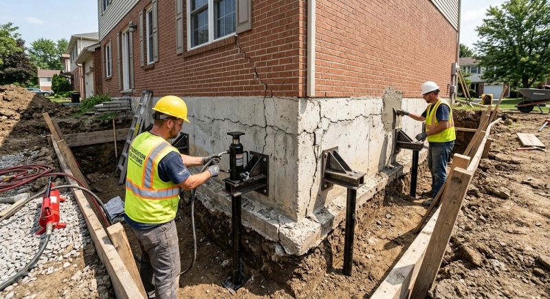 Foundation Pier Repair in Towson, MD