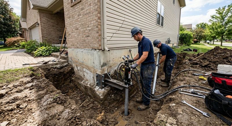 Foundation Settlement Repair in Towson, MD