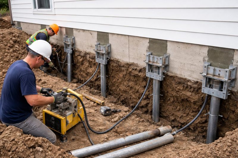 Helical Piers Installation in Towson, MD