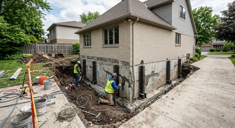 Sinking Foundation Repair in Cockeysville, MD