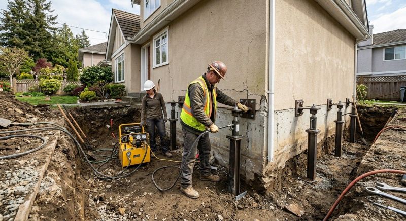 Sinking Foundation Repair in Towson, MD