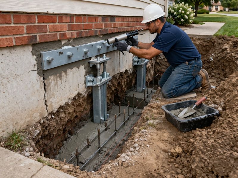 Sinking Foundation Repair in Phoenix, MD