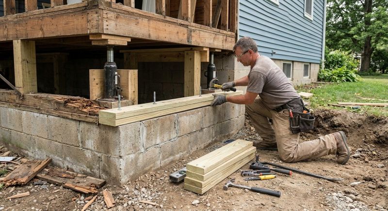 Sinking Foundation Repair in Phoenix, MD